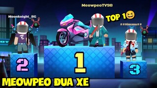 RACING PEO: MEOWPEO THỬ THÁCH TOP 1 ĐUA XE SIÊU TỐC TRONG MINI GAME ROAD RASH BLOCKMAN GO