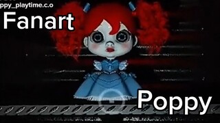 Fanart Poppy doll dari Poppy Playtime