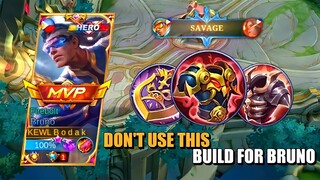 BRUNO TANK BUILD ⚽⚽ | BRUNO BEST BUILD AND EMBLEM SEASON 24 | Mobile Legends Bang Bang