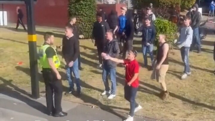 British Birmingham “spirit guy” goes from bold to backing down in an instant