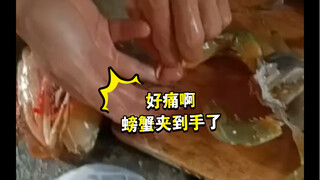 I insisted on finishing the video, even if the crab pinched my hand! It's time to show my real skill