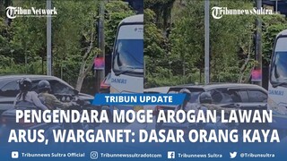 Viral Aksi Pengendara Motor Gede Lawan Arus di Jalanan Kawasan Bangli, Malah Nyolot ke Supir Damri