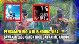 Pengamen Biola di Bandung Cover Lagu Canon Rock Dan Film Anime Naruto | Pengamen Bandung Viral