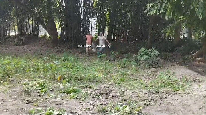 Winter Badminton Games in Village