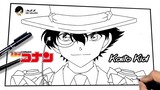 How to draw Kaito Kid from Detective Conan