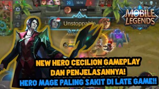 NEW HERO CECILION GAMEPLAY DAN PENJELASAN ! MAGE LATE GAME PALING SAKIT ! - Mobile Legends