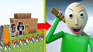 Thầy Giáo Baldi's Basics Tấn Công Nhà Được Bảo Vệ Bởi bqThanh và Ốc Trong Minecraft