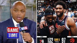 NBA GameTime reacts to Joel Embiid scores 33 Pts as Philadelphia 76ers finish off Raptors in Game 6