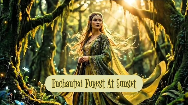Enchanted Forest at Sunset _ Ethereal Fantasy Ambient for Relaxation & Focus