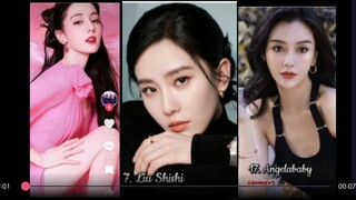 TikTok上网友制作的「中国最美人气女星」前20名排名 是你心目中的排名吗