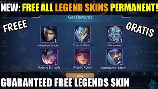 HIDDEN EVENT GUARANTEED FREE ALL LEGEND SKINS PERMANENT NOT BUG MOBILE LEGENDS