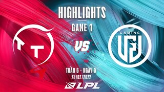 TT vs LGD | Highlights - Game 1 | Tuần 6 Ngày 5 | LPL Mùa Xuân 2022