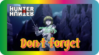 Don't forget