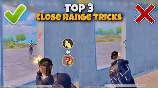 Top 3 Close Range Tips & Tricks ✅| PUBG MOBILE / BGMI