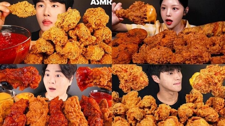 FRIED CHICKEN MUKBANG COMPILATION | CRISPY & JUICY ASMR EATING SHOW
