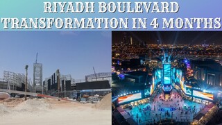 Time-lapse of Riyadh City Boulevard Development || 4 Months Construction || بوليفارد رياض سيتي