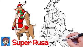 Cara Menggambar Super Rusa dari Natal Mudah