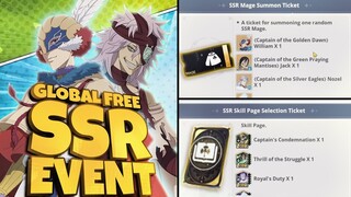 GLOBAL GIVING FREE SSR MAGE & SSR SKILL PAGE THROUGH ARENA EVENT - Black Clover Mobile