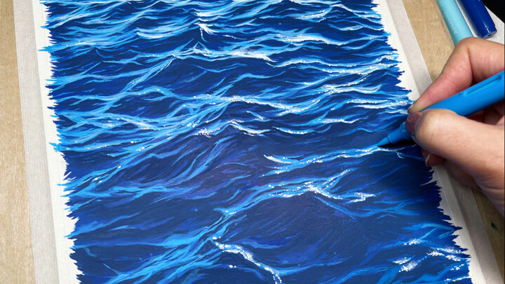 هذه الأمواج، خايف تكون مرسومة بالسحر!