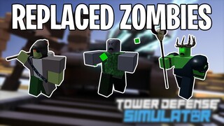 SHOWING all replaced zombies in TDS | Tower Defense Simulator | ROBLOX