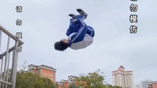 Bậc thầy Parkour trong khuôn viên trường