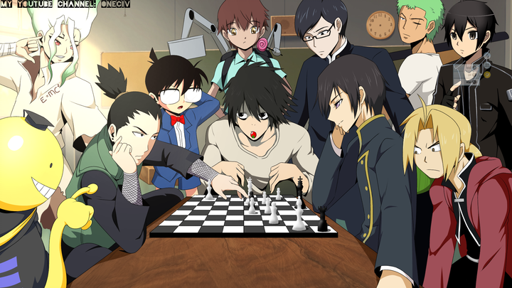 Some of the Smartest Men in Anime playing chess | speedpaint