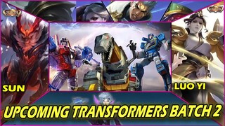 UPCOMING TRANSFORMERS SKIN BATCH 2 aldous,popol and kupa, Roger and more skin yang akan datang mlbb