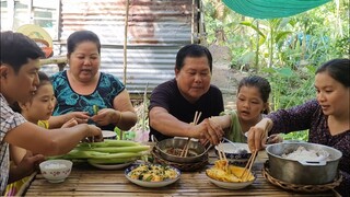 Cá Tép Kho Quẹt Chấm Rau Vườn Ăn Vậy Mà Ngon| TkQ & Family T722