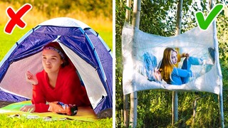 29 Mẹo cắm trại thông minh || Mẹo du lịch thiết yếu