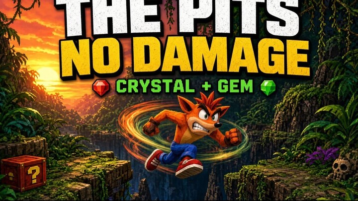 Crash Bandicot 2 - #4 The Pits (No Damage)  (Crystal) (Gems)  [PS1] [PlayStation