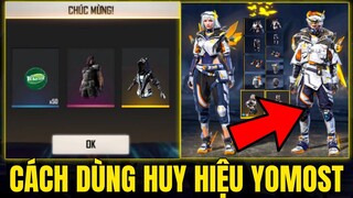Free Fire - Hé Lộ 2 Gói Đồ Hoàng Kim Cực Đẹp - Cách Dùng Huy Hiệu Yomost | Hé Lộ Skin Uzi Hoàng Kim