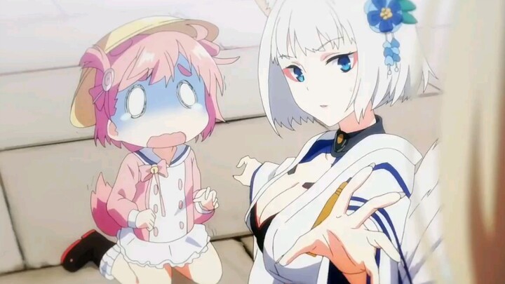 Azur Lane famous scene [Look how scared the child is]