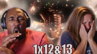 THIS EPISODE GOT US BOTH LOSING IT | ATTACK ON TITAN 1X13 AND 1X14 (REACTION)