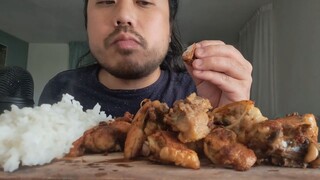 ASMR CRUNCHY CHICKEN & RICE - Eating Sounds