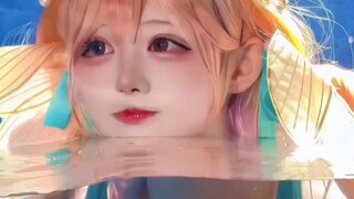 cosplay jadi putri duyung duta kolam renang😅