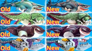 HUNGRY SHARK WORLD | ALL SHARKS & SKINS UNLOCKED. OLD SKINS VS NEW SKINS.