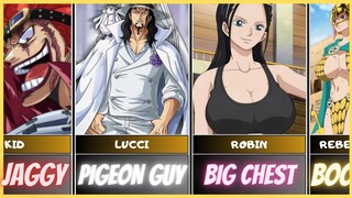 WEIRDEST Nicknames Given By LUFFY in ONE PIECE