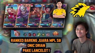 RANKED PAKE LANCELOT DI DEPAN JUARA MPL S8 ONIC ESPORT ! ONIC JEJE ? - Mobile Legend