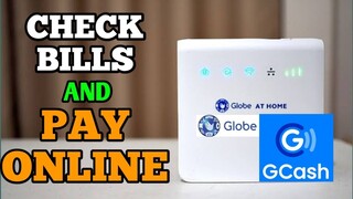 paano mag check bills at magbayad ng GLOBE AT HOME INTERNET / PAY GLOBE BROADBAND USING GCASH