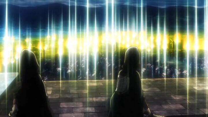 The first official battle between humans and giants