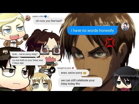 everyone forgot eren's bday (not an april fool's prank) | eren makes them pay especially levi [aot]