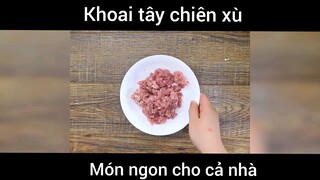 Làm nem khoai tây chiên xù