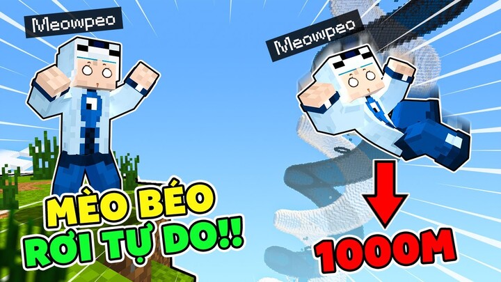 MEOWPEO THỬ THÁCH RƠI TỰ DO 1000 BLOCK SIÊU CAO TRONG MINECRAFT