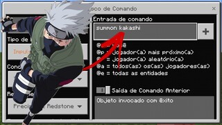 COMANDO DO KAKASHI NARUTO NO MINECRAFT PE (COMMAND BLOCK) kakashi command mcpe