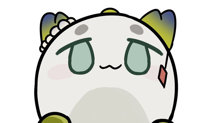 Raksasa itu dengan lembut menjilat kepalmu sambil bergumam, “Terima kasih... Lucu sekali...”