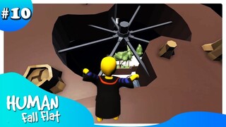 HUMAN FALL FLAT #10 | PELUNCURAN MELEWATI KIPAS YANG SANGAT BERFAEDAH !