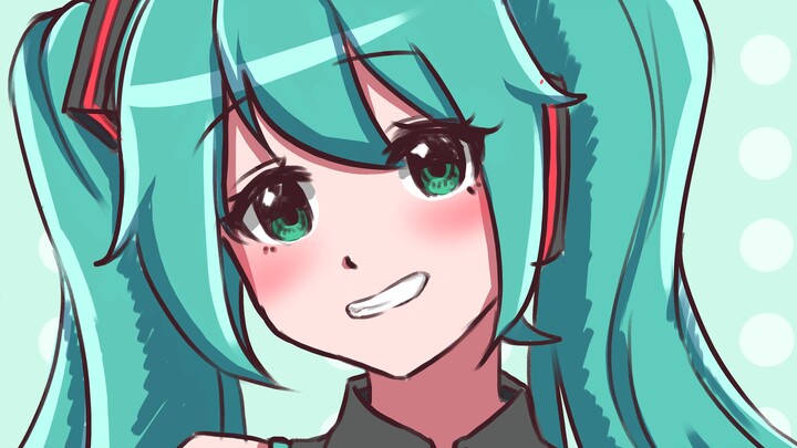 miku晃脑袋————天真烂漫机能（描改手书）（半成品）