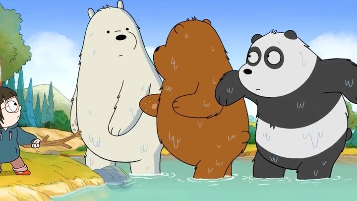 [We Bare Bears] Manually reversing, catching a cold and yawning, the white bear's voice is so cute!