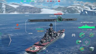 Modern Warships: RF TARK PYOTR VELIKIY in farming Gold and Dollar gameplay.