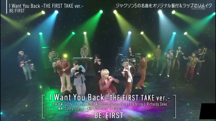 BE:FIRST I WANT YOU BACK (Band ver.)